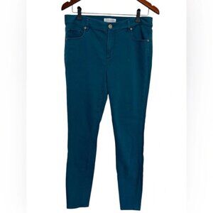Loft skinny pants blue turquoise size 30